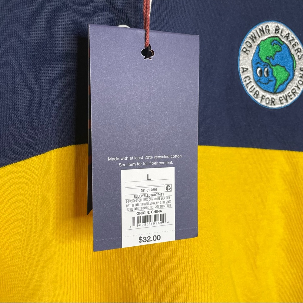 Rowing Blazers X Target cropped Rugby shirt L - Picture 2 of 9